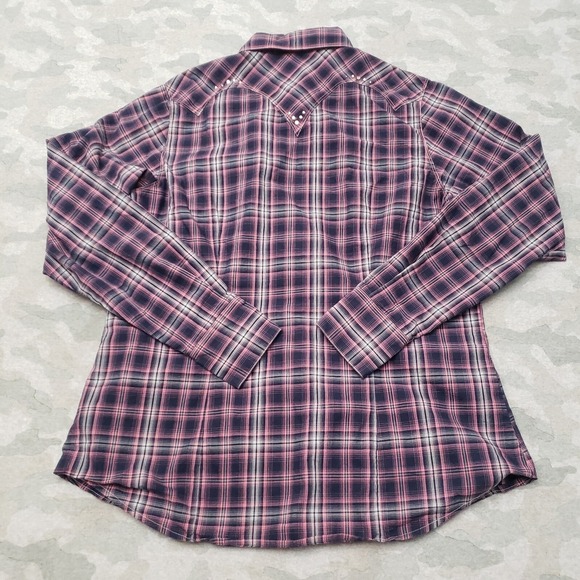 Cruel Girl Top Womens‎ 2XL Pink Pockets Pearl Snap Long Sleeve - Picture 7 of 11